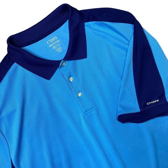 Chaps 3XB Polo Blue Short Sleeve - Picture 1 of 5